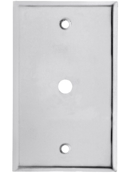Classic Cable Jack Cover Plate In Polished Chrome.